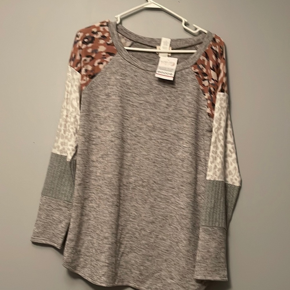 Baseball style long sleeve shirt